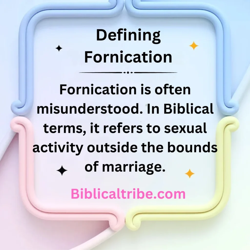 Defining Fornication