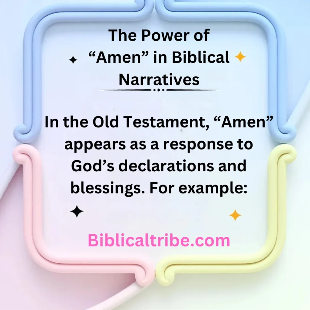 The Power of “Amen” in Biblical Narratives