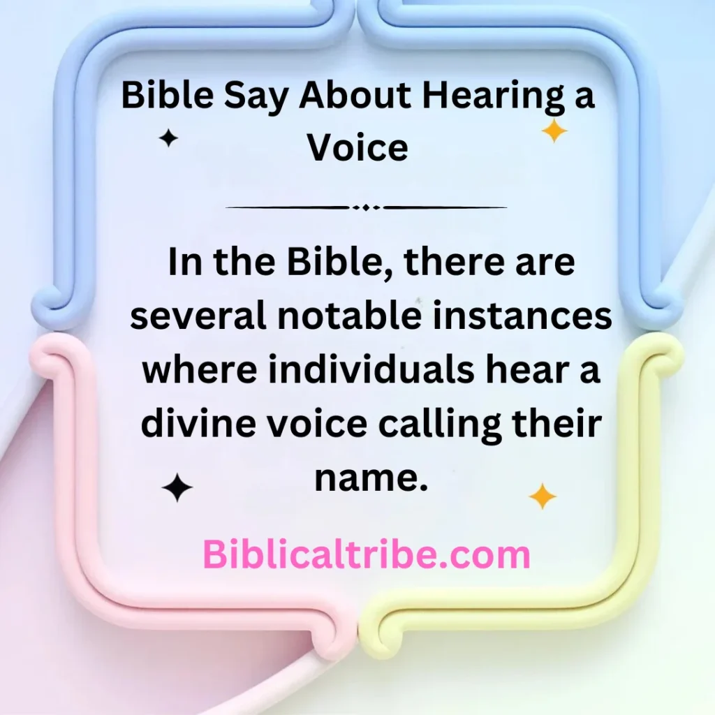 Bible Say About Hearing a Voice