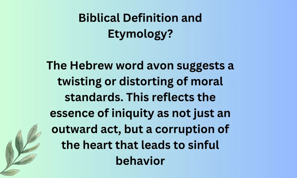 Biblical Definition and Etymology