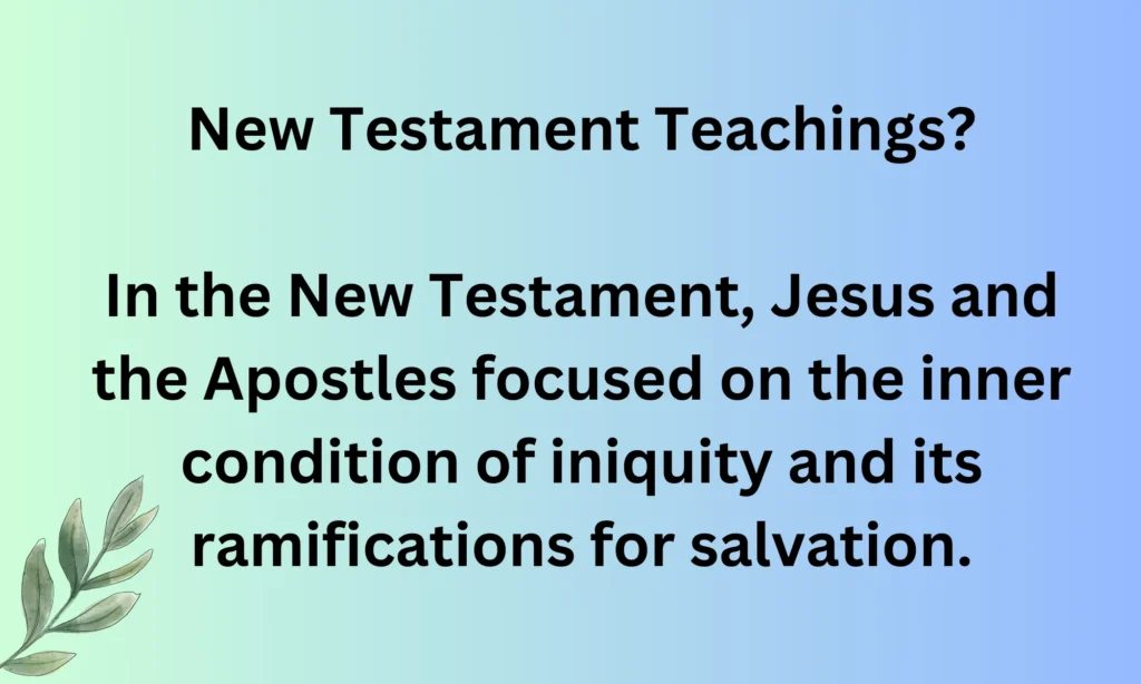 New Testament Teachings