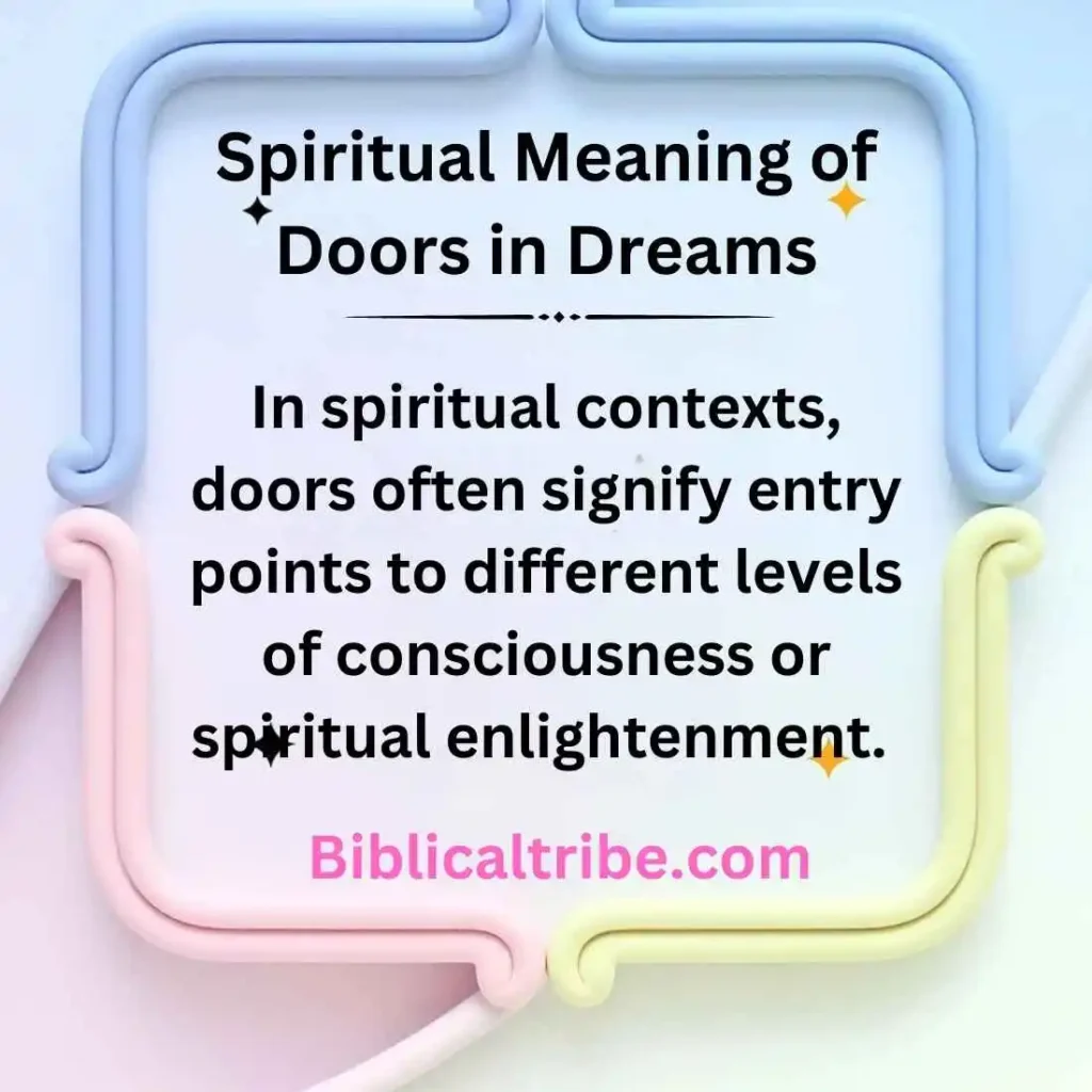 Spiritual Meaning of Doors in Dreams