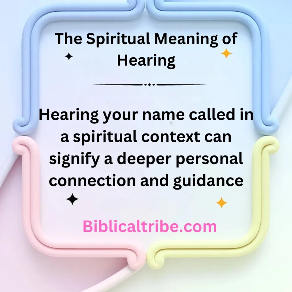 The Spiritual Meaning of Hearing