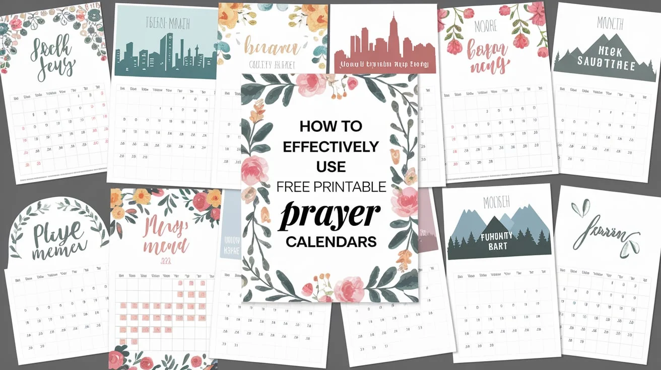 How to Effectively Use Free Printable Prayer Calendars