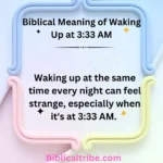 Biblical Meaning of Waking Up at 3:33 AM