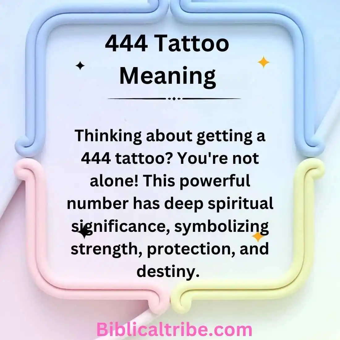 444 Tattoo Meaning