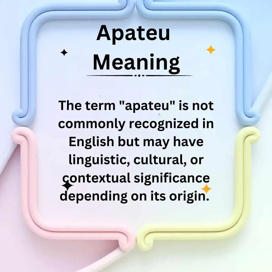 Apateu Meaning