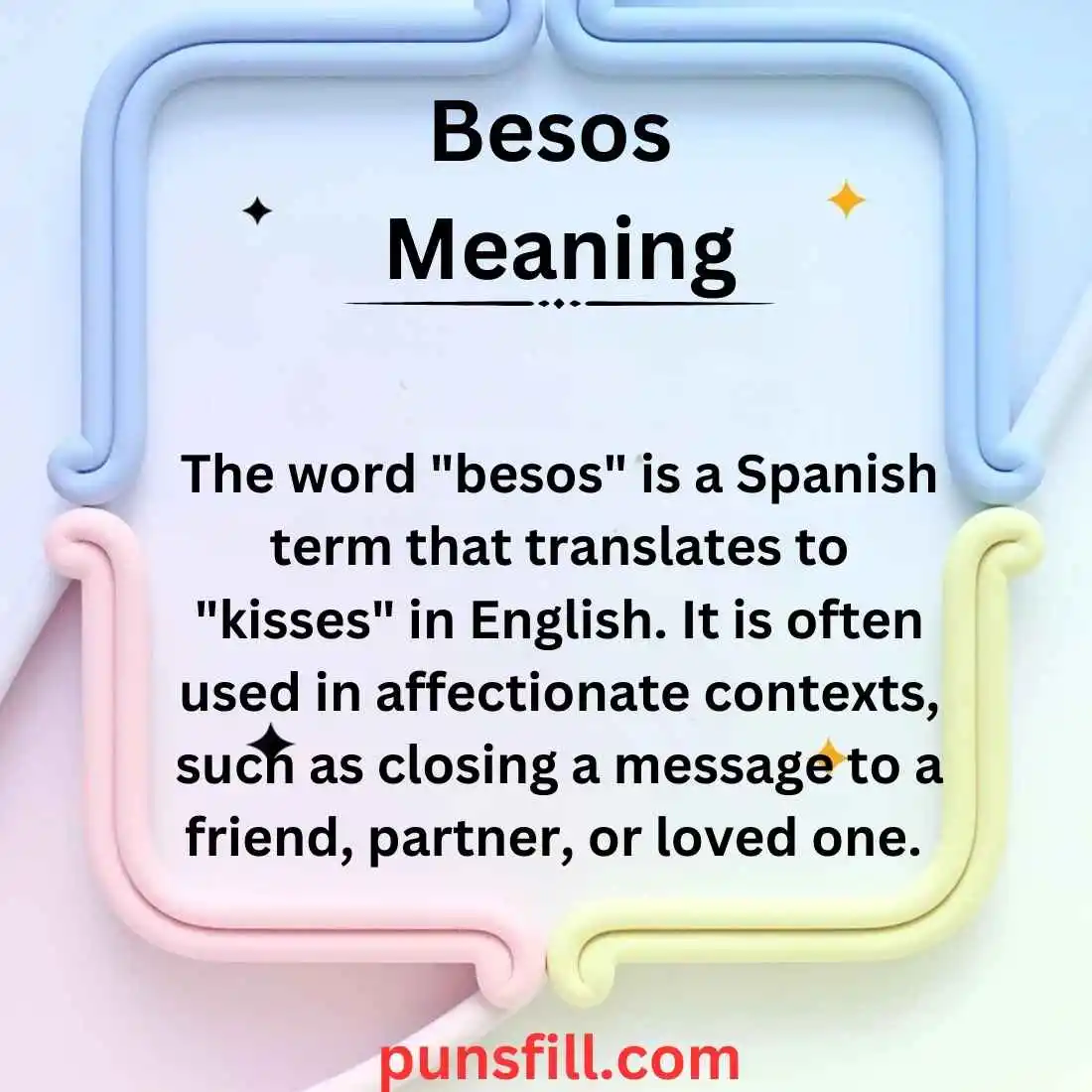 Besos Meaning