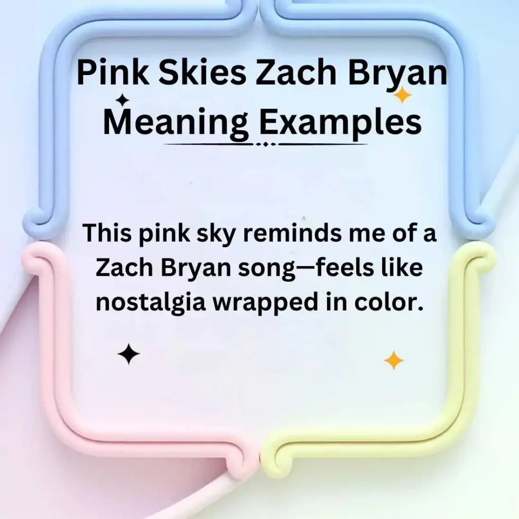 Pink Skies Zach Bryan Meaning 