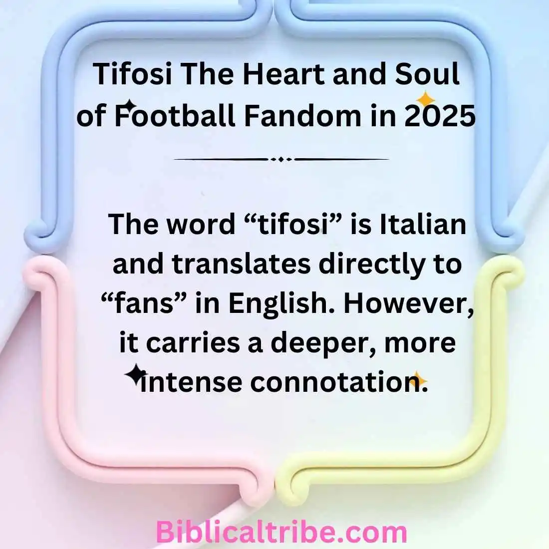 Tifosi Explained