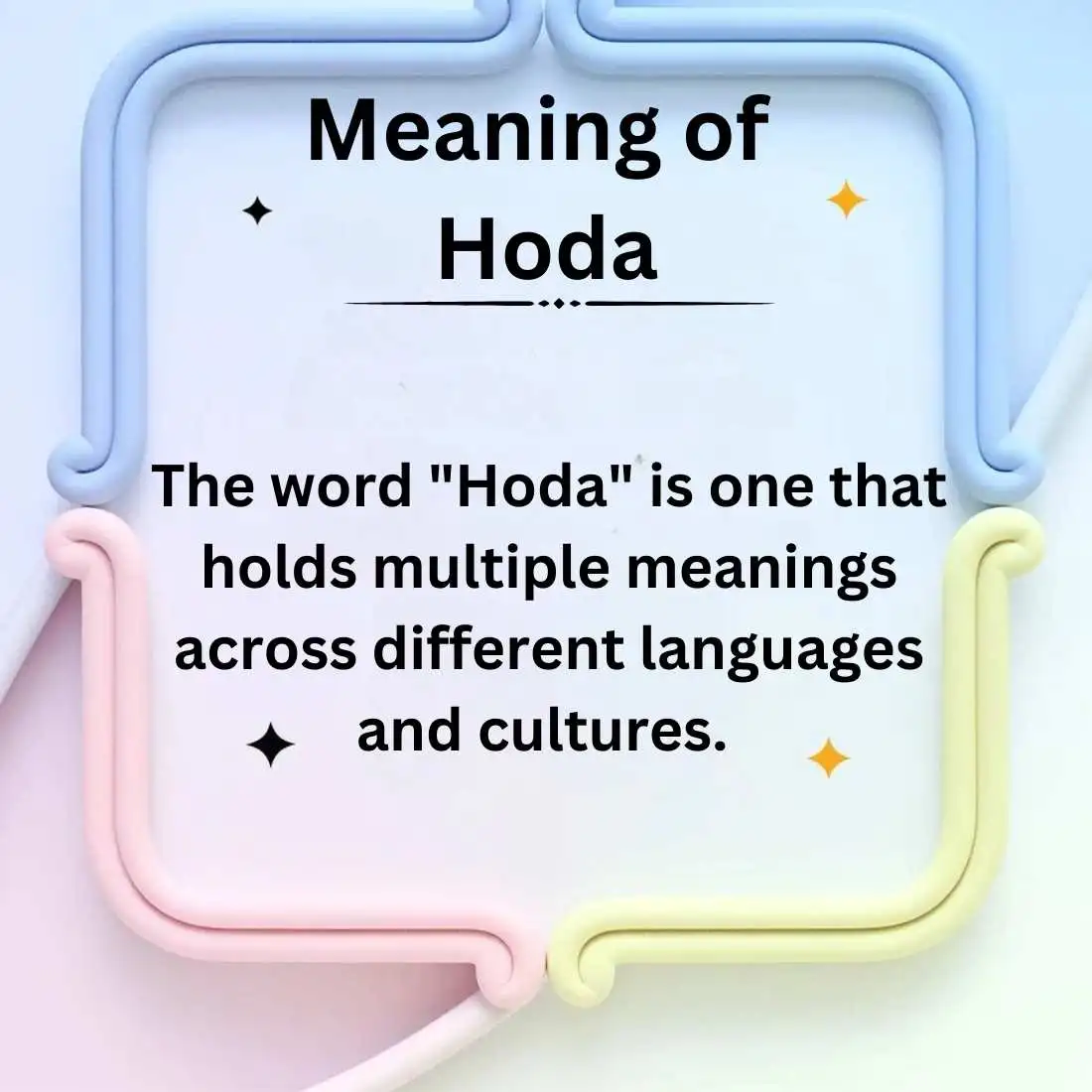 Meaning of Hoda