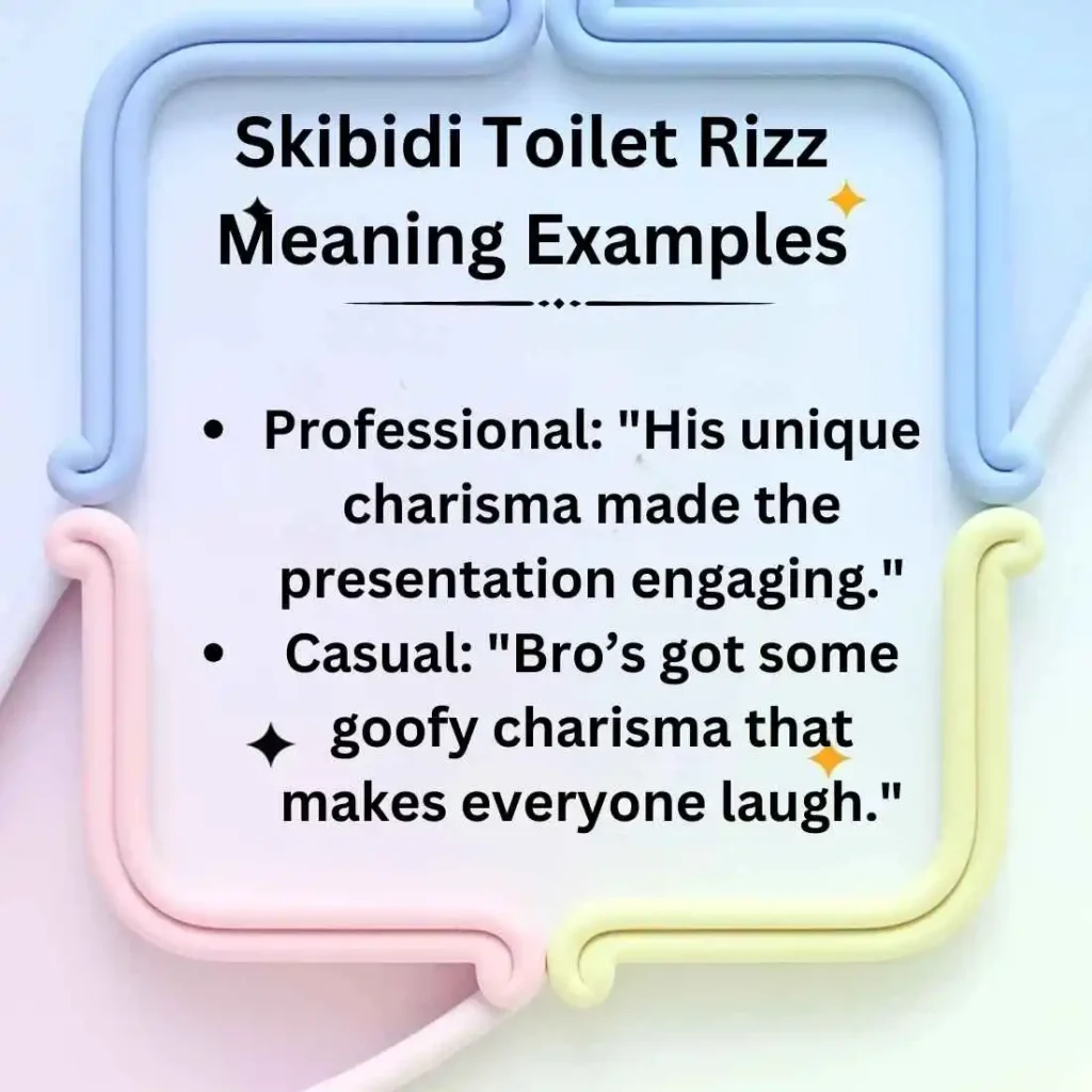 Skibidi Toilet Rizz Meaning Examples